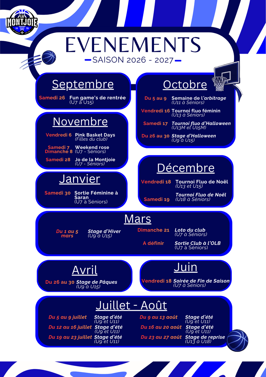 Nos évenements de l'année