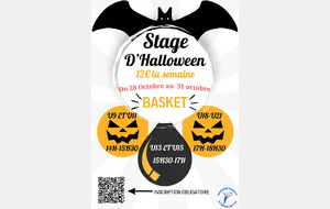 News 008 : stage d'HALLOWEN 28 au 30-10-2024