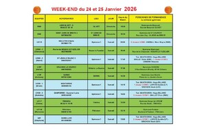 News 22 : planning des matchs des 24 et 25/01/2026