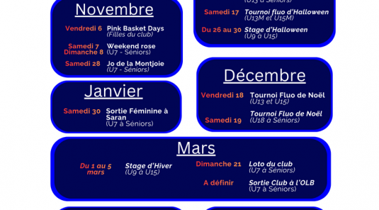 Nos évenements de l'année